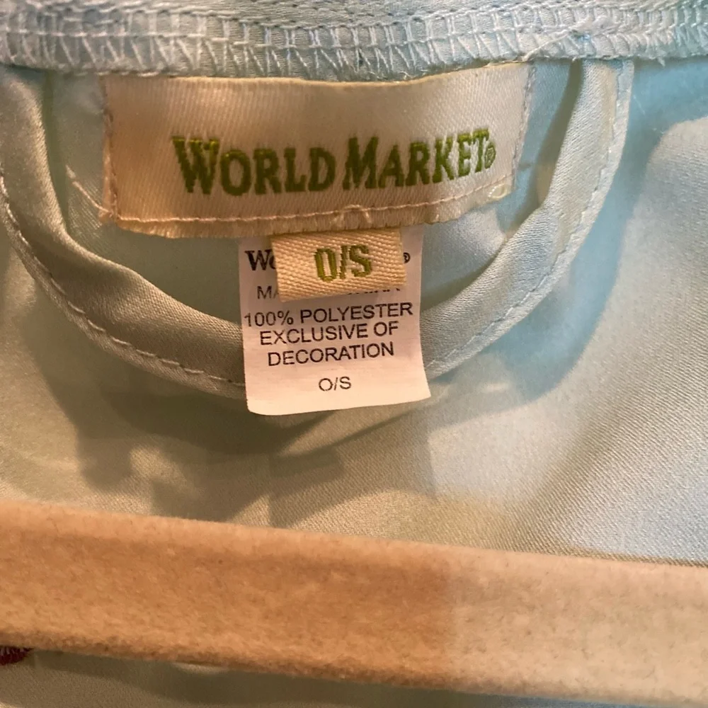 Cost Plus World Market Sage Green Embroidered Robe - Picture 3 of 7